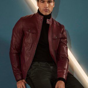 New G by GUESS Big Sur Faux-Leather Moto Jacket